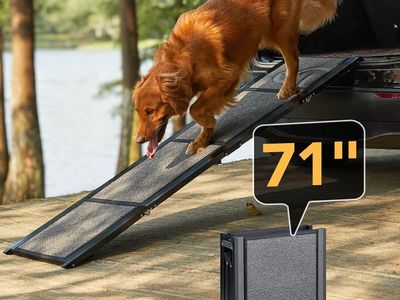 NEW Dog Ramp for Car 71'' X-Long & 17.2" Wide Folding Dog Ramps for Large Dogs