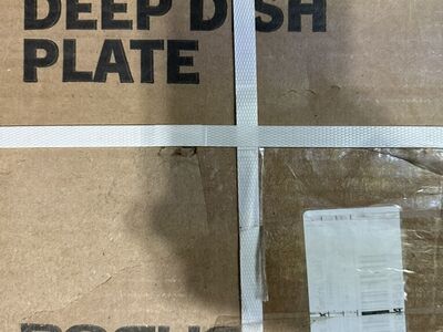 rogue 25 lb deep dish plate pair brand new