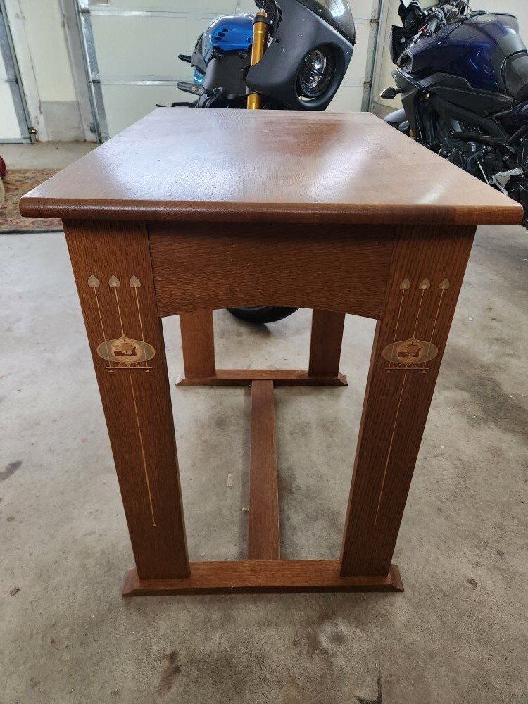 #32 Stickley Commemorative Harvey Ellis Inlaid Oak