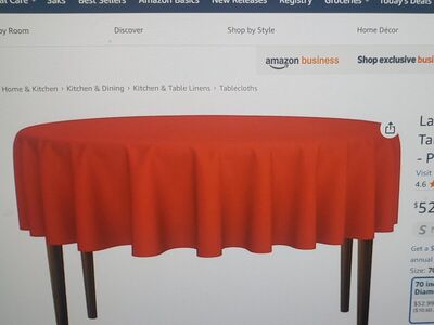 Round Tablecloths 70" Red
