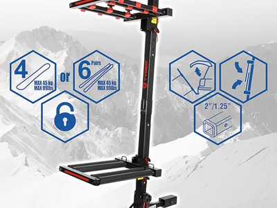 Tail hitch Ski Rack