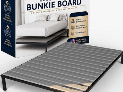 Queen Size Audra Horizontal Mattress Support Wooden Bunkie Board/Slats with Cover