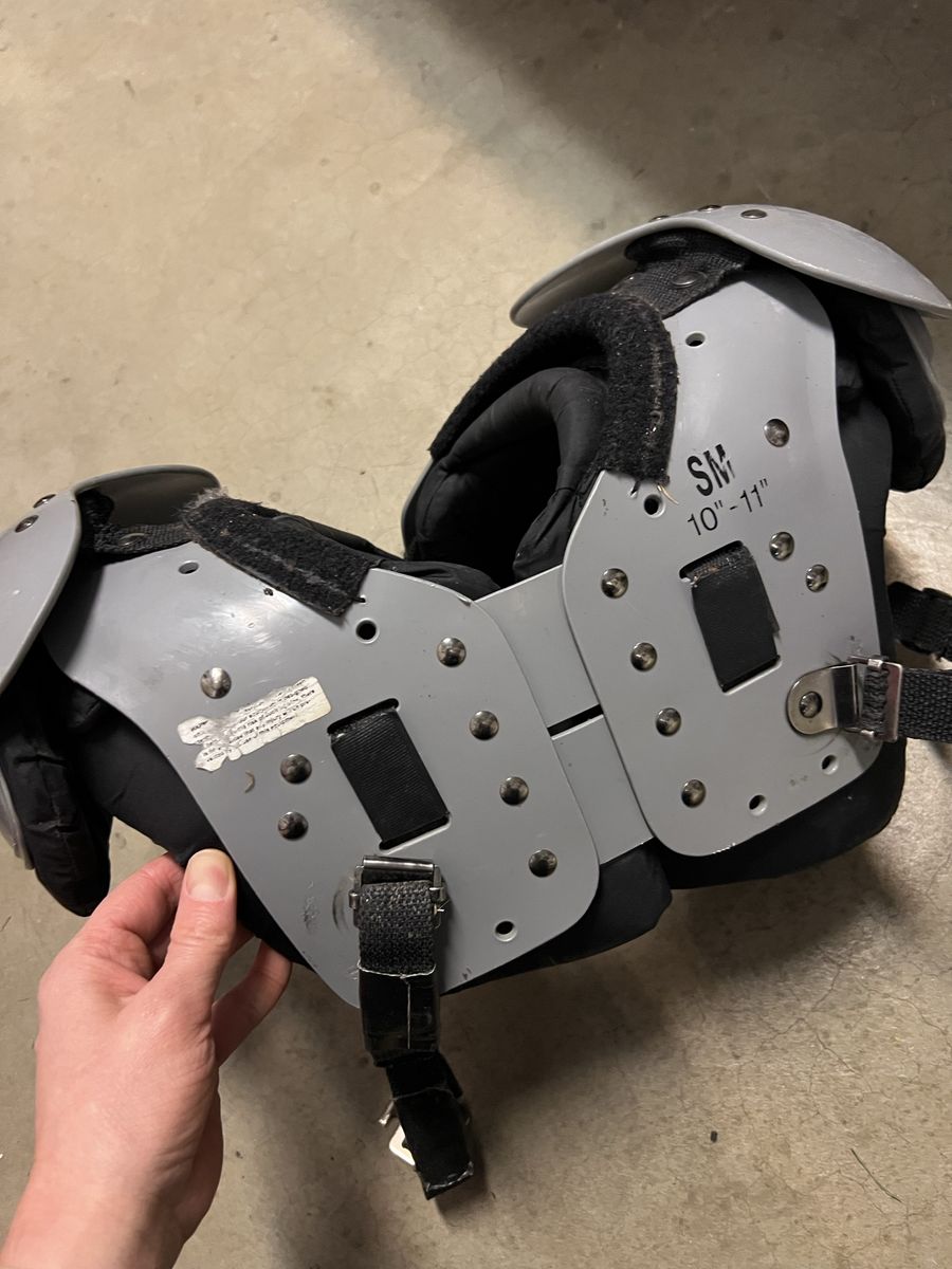 Boys Football Shoulder Pads and Helmet