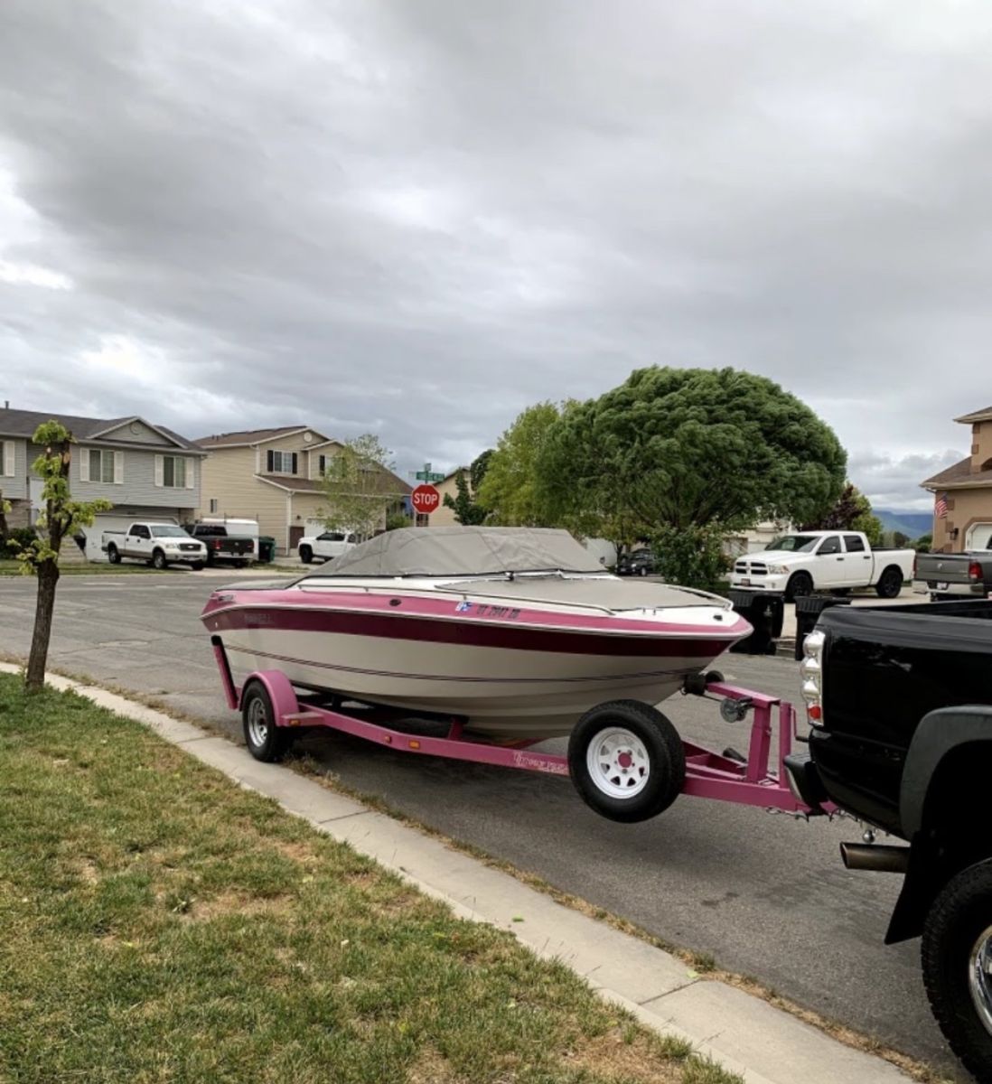 1994 Reinell 196 BRXL - 19.5’ White & Pink Ski Boat with Trailer - Ready for the Water!