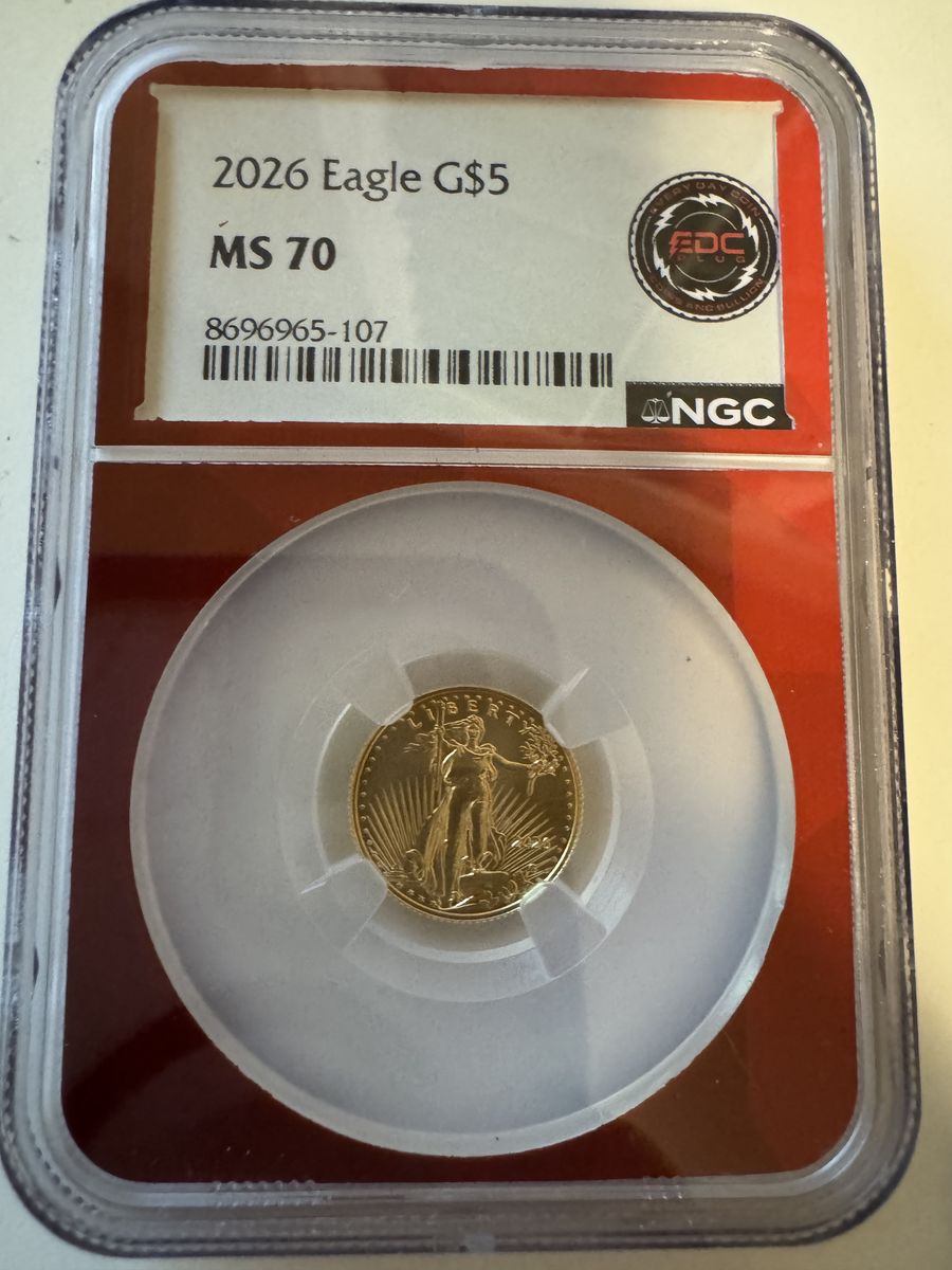 Gold Coin Lot 1/10th oz 4 1 grams, and 1 1/200th