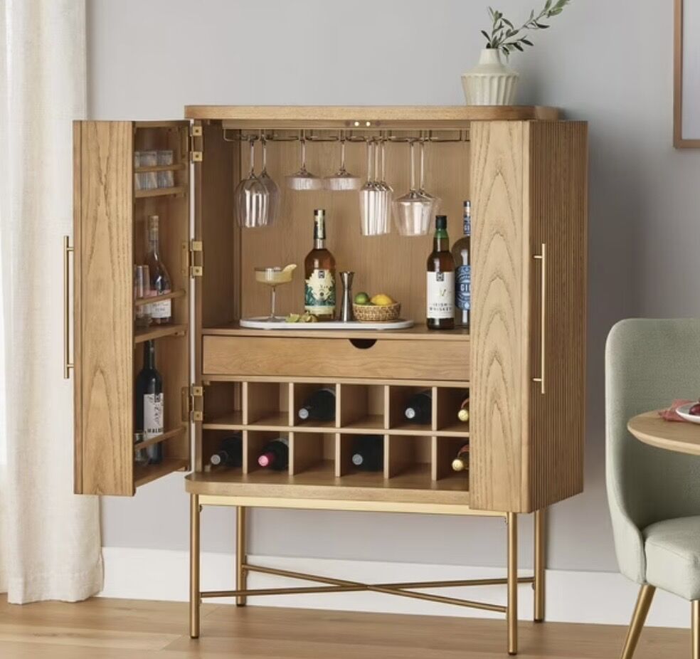 Bar Cabinet with Wine Rack Storage