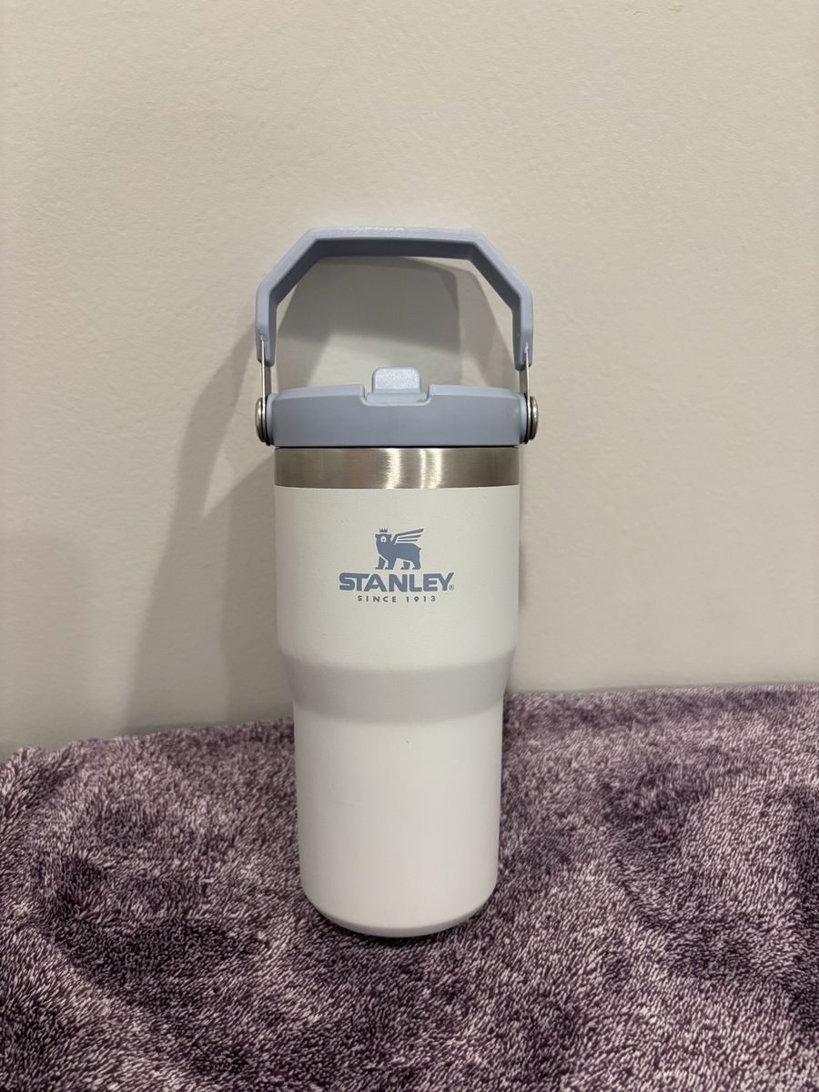Stanley IceFlow Stainless Steel Tumbler with Straw Lid, White, 20 oz