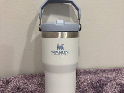 Stanley IceFlow Stainless Steel Tumbler with Straw Lid, White, 20 oz