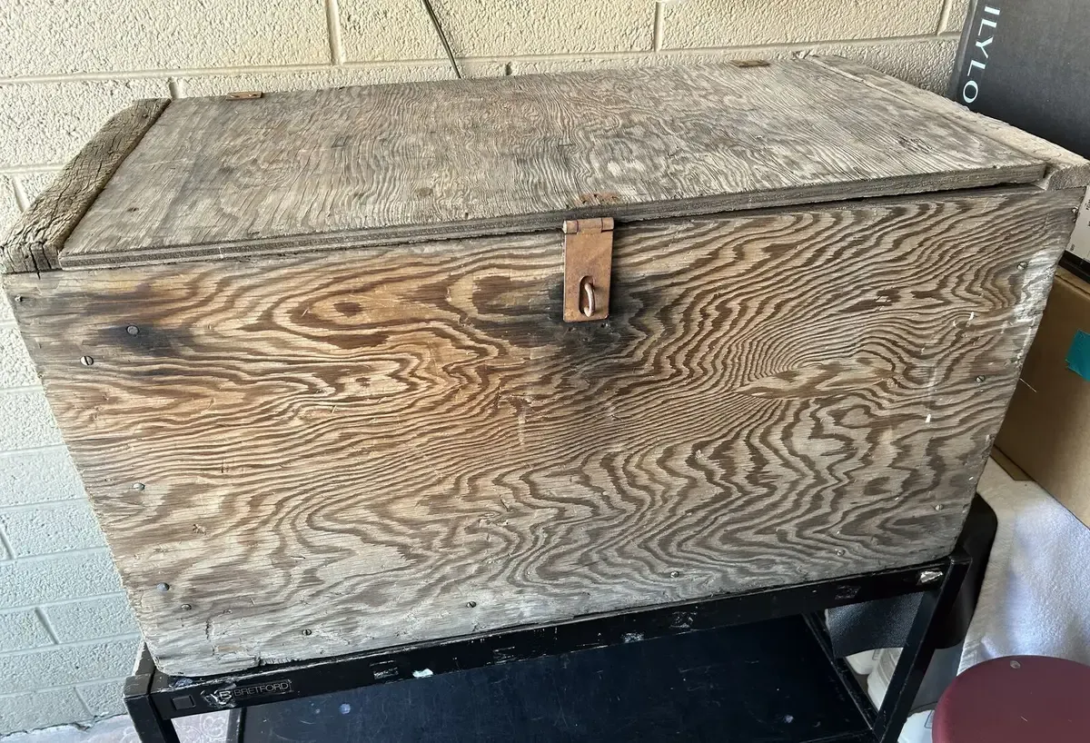 Vintage Wood Heavy Trunk Coffee Table