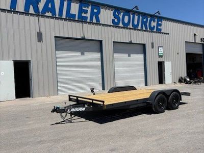 7x16 Lamar CE Flatbed Car Hauler Trailer - 7K GVWR - Dovetail