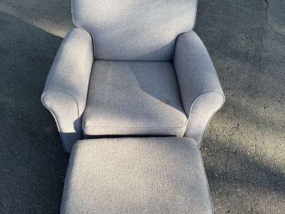 Custom Upholstered Glider Chair and Ottoman Combo
