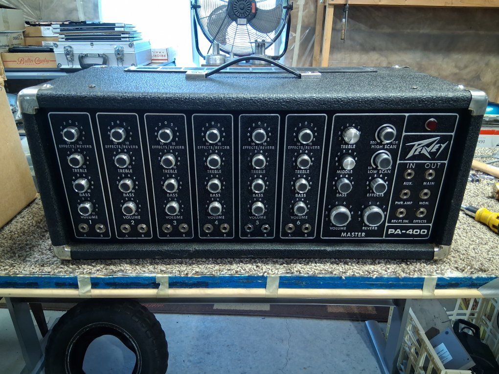 Peavey Series 400 PA-400 6-Channel 210W Power Mixer/Amplifier - Vintage Audio