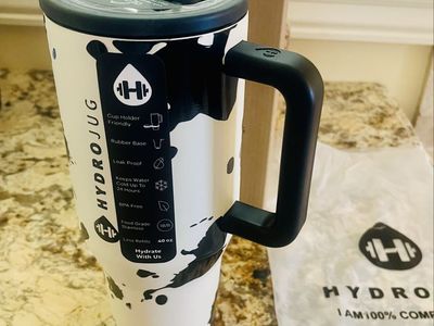 HydroJug 40 oz Insulate Stainless Steel Tumbler Cow Print Design New in Box