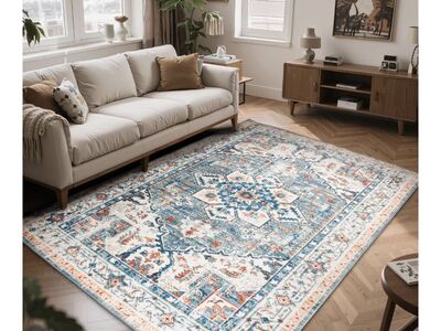 Beautiful Low Pile 5'X7' Living Room Area Rug New