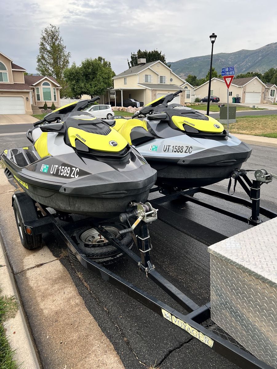 2021 Sea-Doo Pair (low hours): GTR 230 & GTI 170 + Voyager Double Trailer