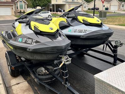 2021 Sea-Doo Pair (low hours): GTR 230 & GTI 170 + Voyager Double Trailer