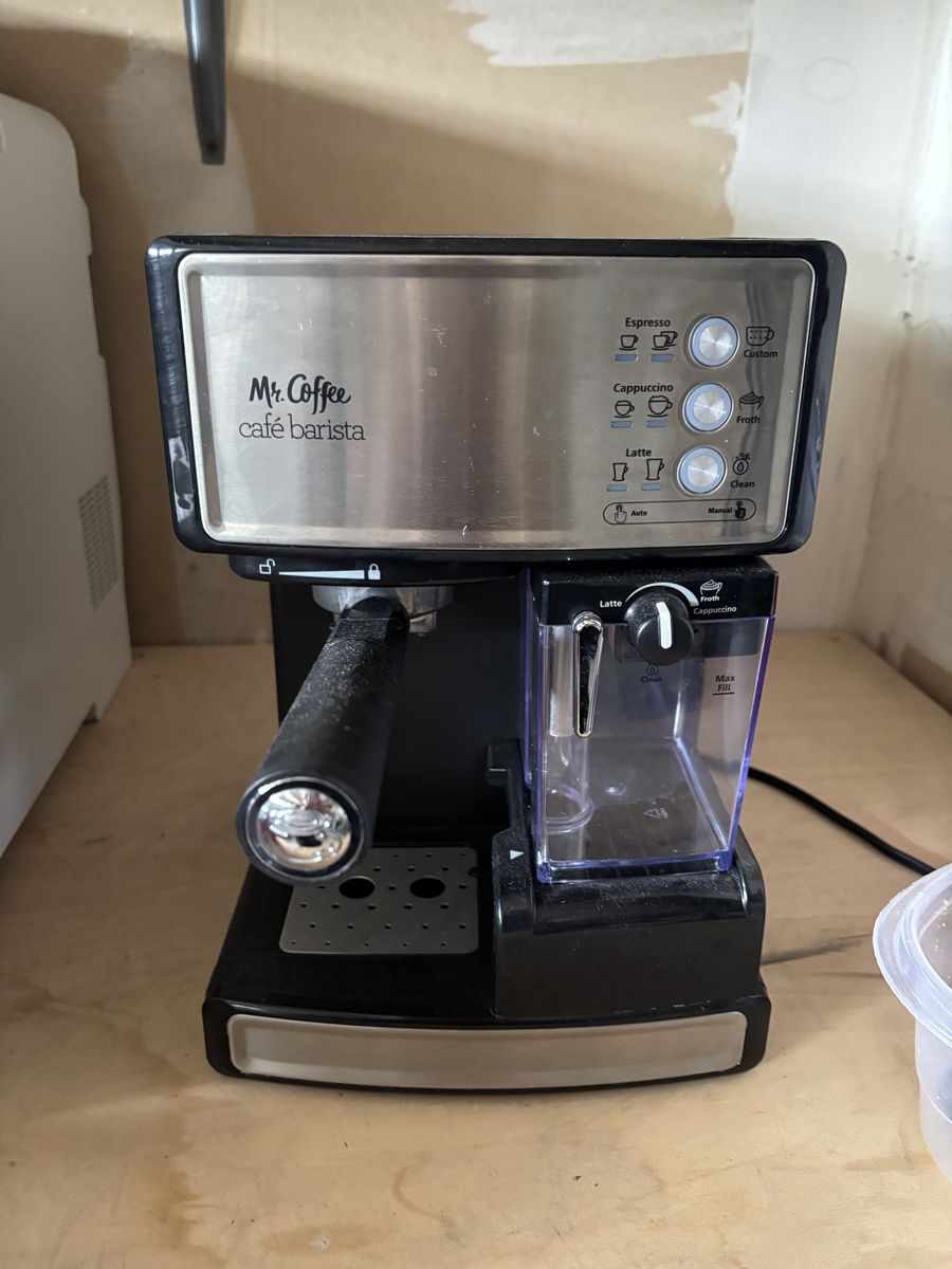 Mr. Coffee Cafe Barista Espresso, Cappuccino, & Latte Maker, Black/Stainless Steel