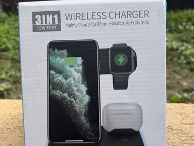 New just wireless 3-in 1 portable wireless charger -USB-C
