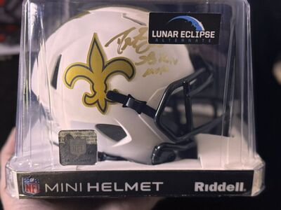 Drew Brees Signed Mini Helmet