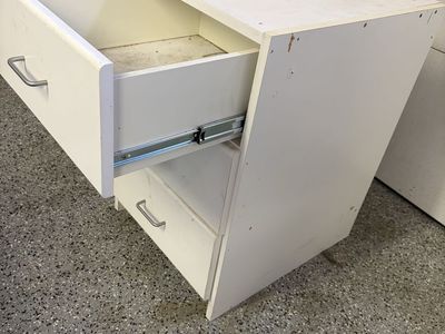 Three White Cabinets