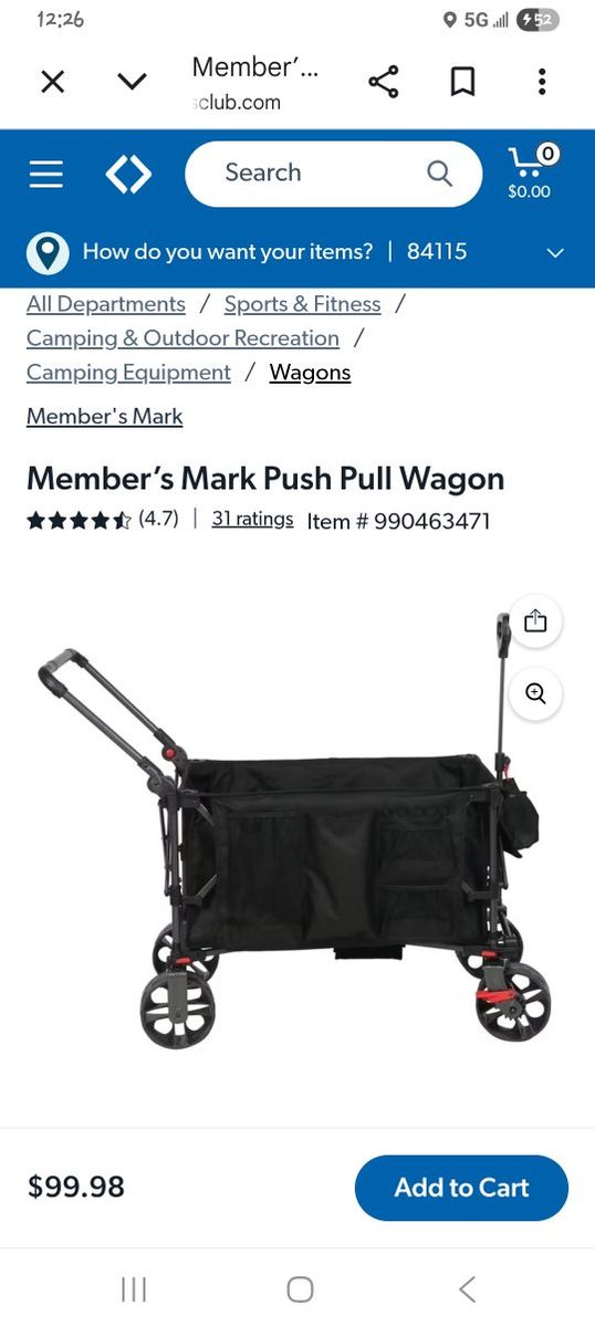 Members Mark push pull wagon