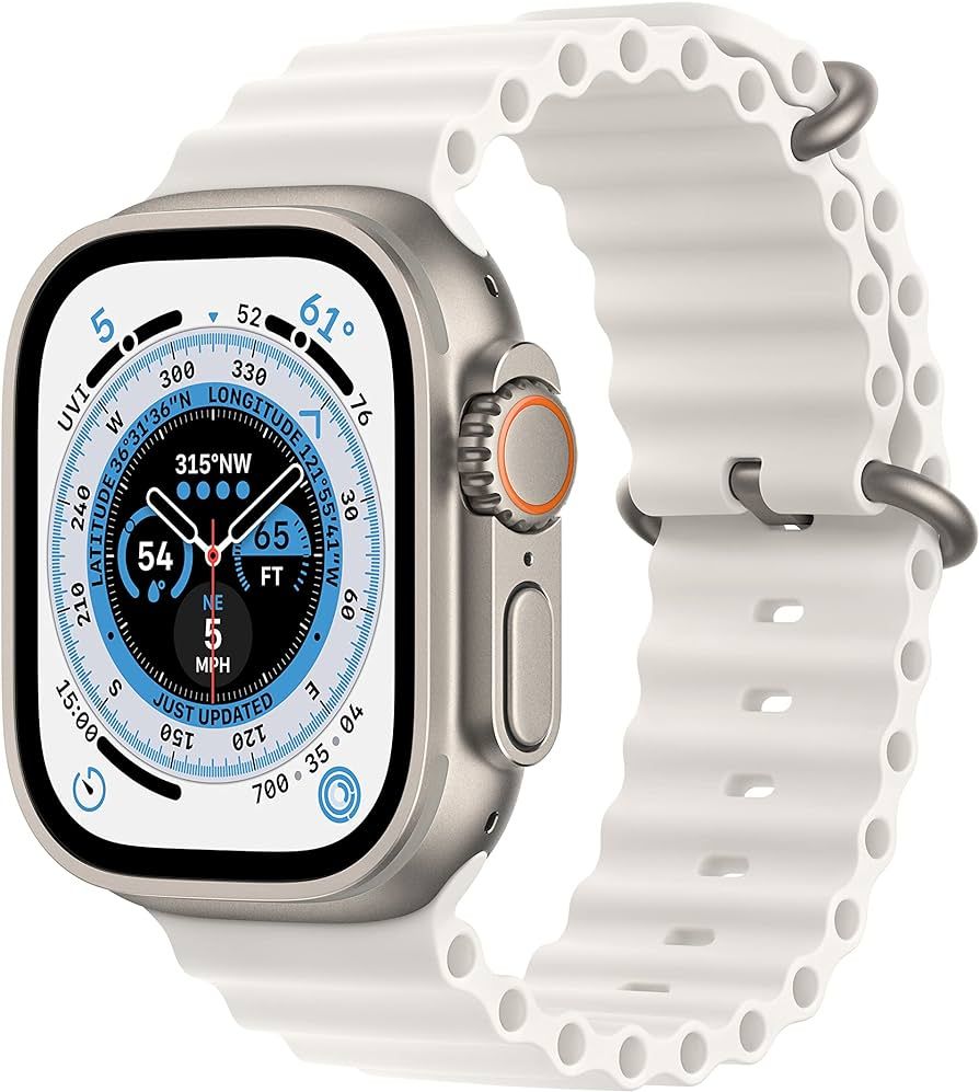 Apple Watch Ultra 3 (Latest) GPS+Cellular Titanium w/ White Ocean Band - Mint Condition, Box & Acc.