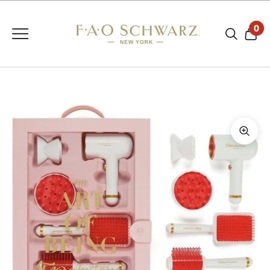 New FAO Schwarz Pampered Play Hair Pro Pretend Stylist Kit with Case, 8 Pieces