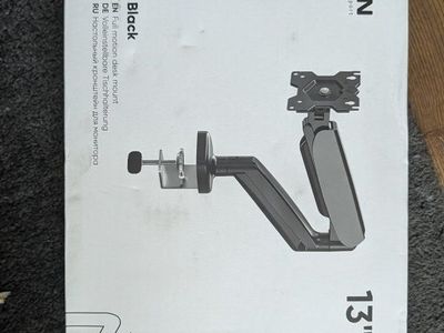ONKRON G50 Black Full Motion Desk Mount for 13-32" Monitors, up to 17.6 lbs