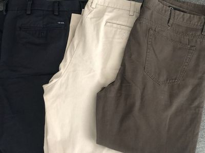 Men's Pants Lot - IZOD & Other Casual Chino Pants - Set of 3 Pairs Size 40 x 32