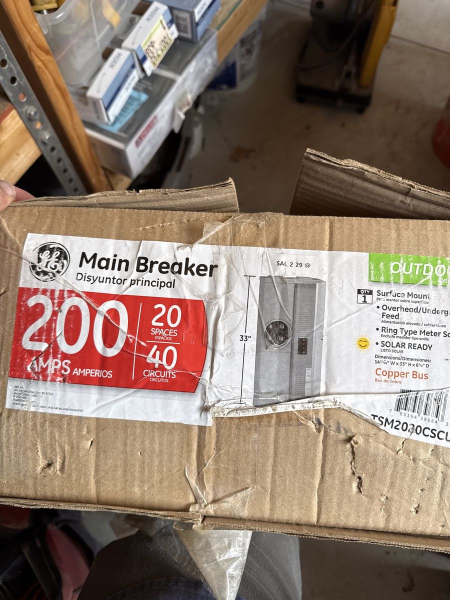 New GE Meter Panel With breakers.