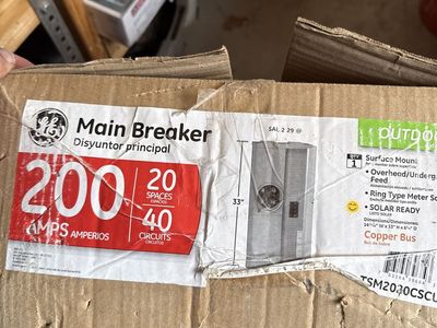 New GE Meter Panel With breakers.