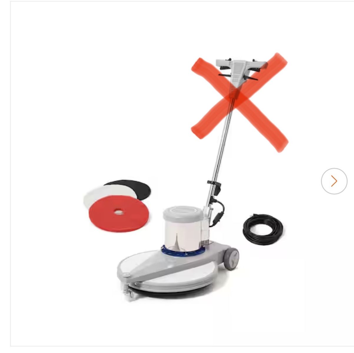 Commercial Corded Hard Floor Buffer Polisher Cleaner Machine in Grey *Missing Handle
