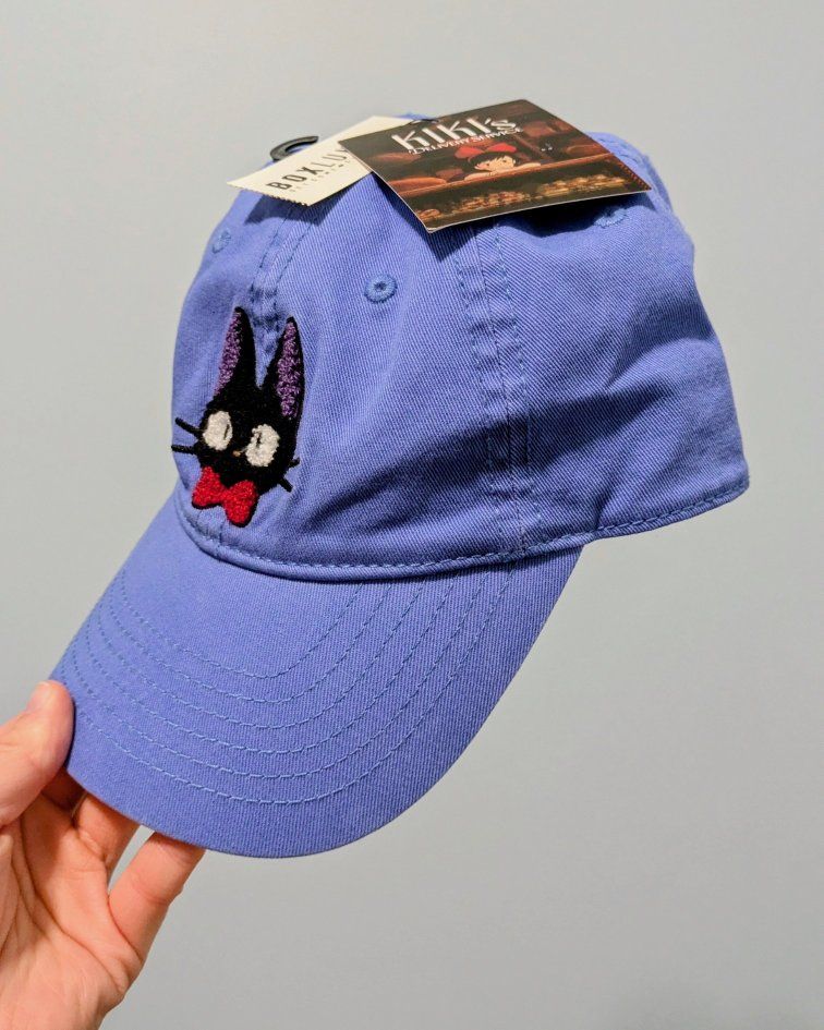 BoxLunch Kiki's Delivery Service Jiji Embroidered Baseball Cap Hat Blue New