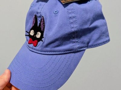 BoxLunch Kiki's Delivery Service Jiji Embroidered Baseball Cap Hat Blue New