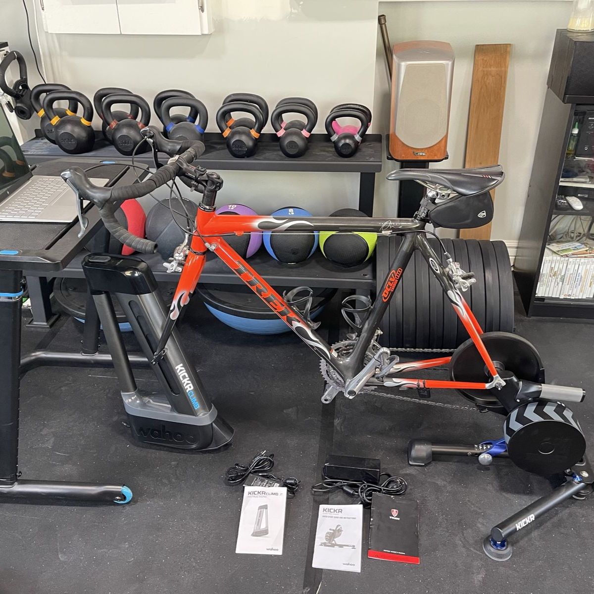 Trek Madone 5.2 Project One 56cm Bike and Wahoo Trainer Setup