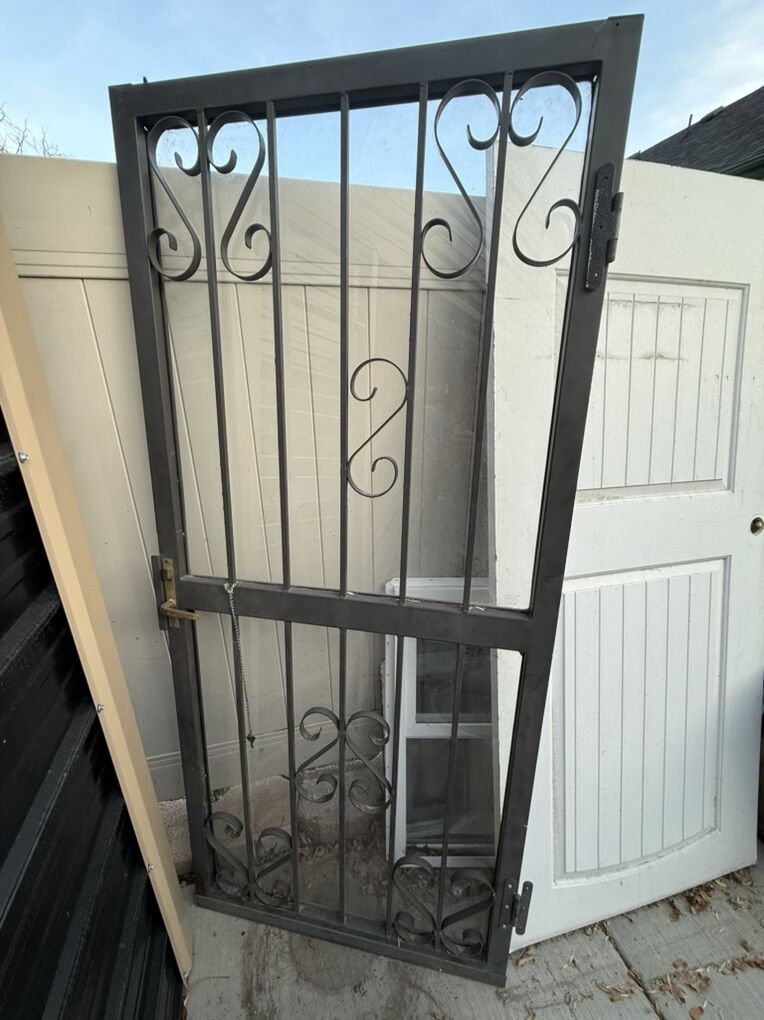 36 Metal Security Door With Key