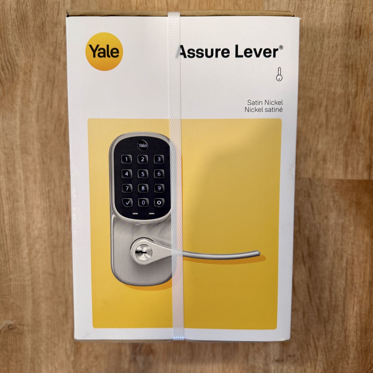 Yale Assure Lever Pushbutton Keypad Door Lock - Satin Nickel