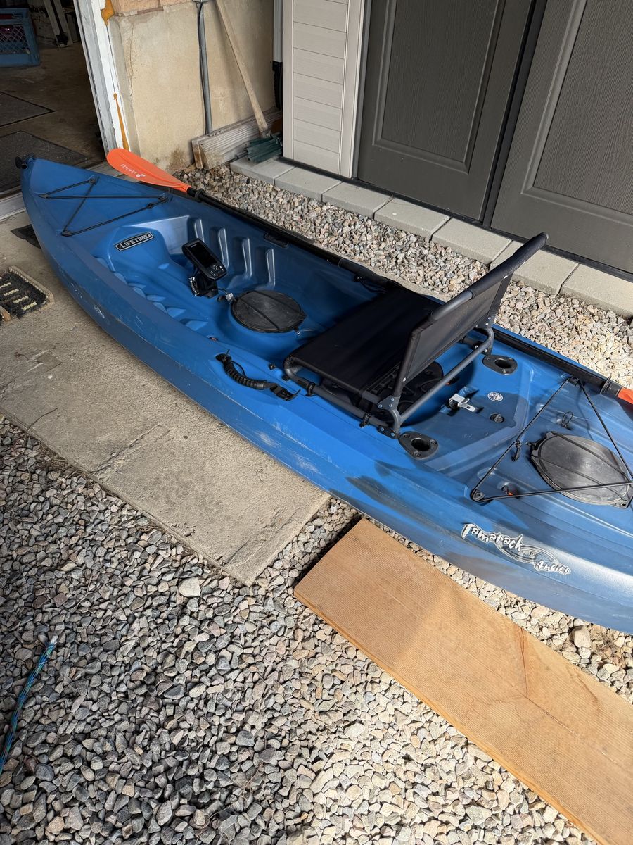 Lifetime Tamarak Angler 100 Sit-on-Top Kayak with Paddle - Blue, 10ft