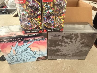 Pokemon TCG: Chaos Rising & Pitch Black Elite Trainer Boxes + Booster Bundles (Sealed)