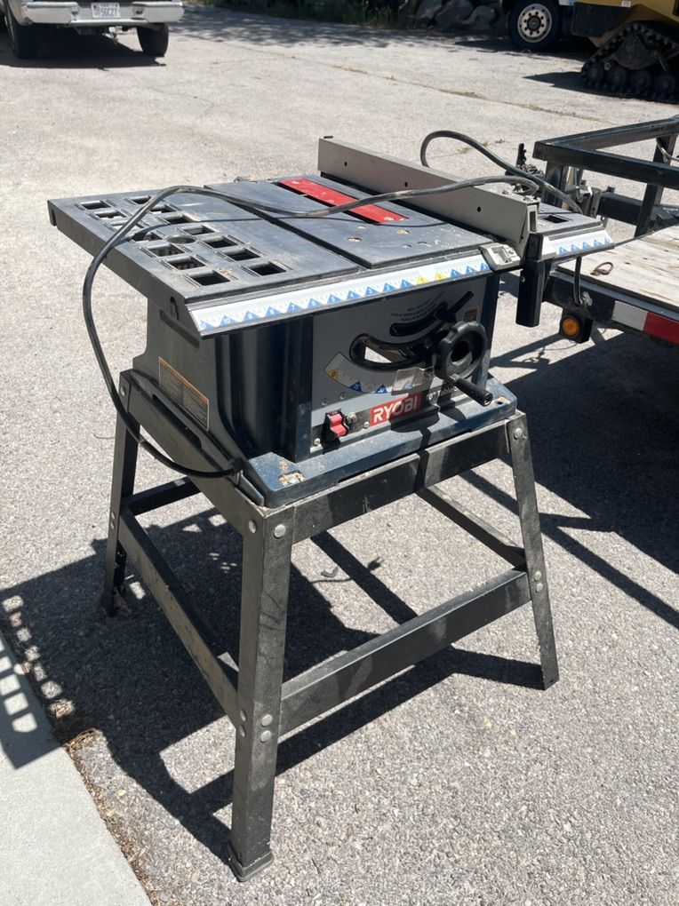 10 Ryobi Jobsite table saw