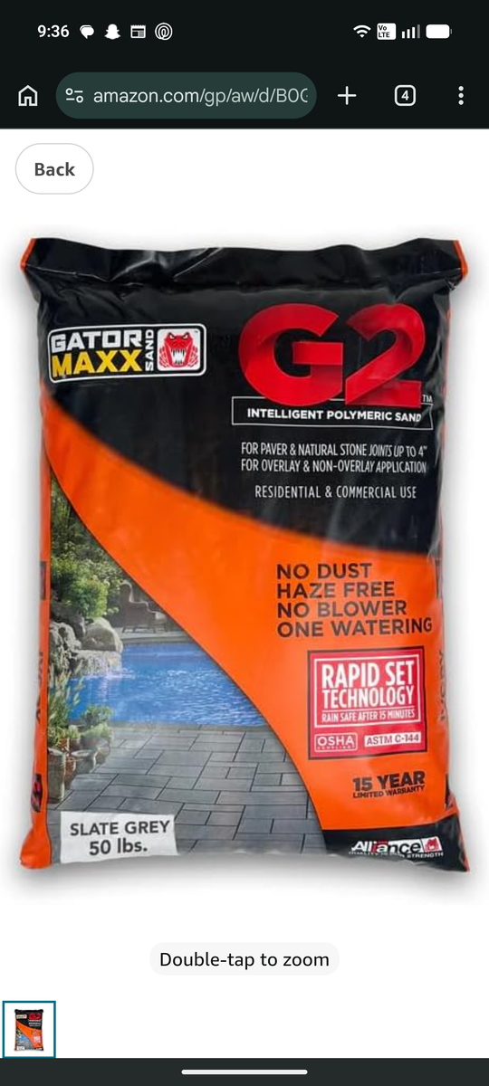 Alliance Gator G2 Maxx Polymeric Sand Slate Gray 50 lb