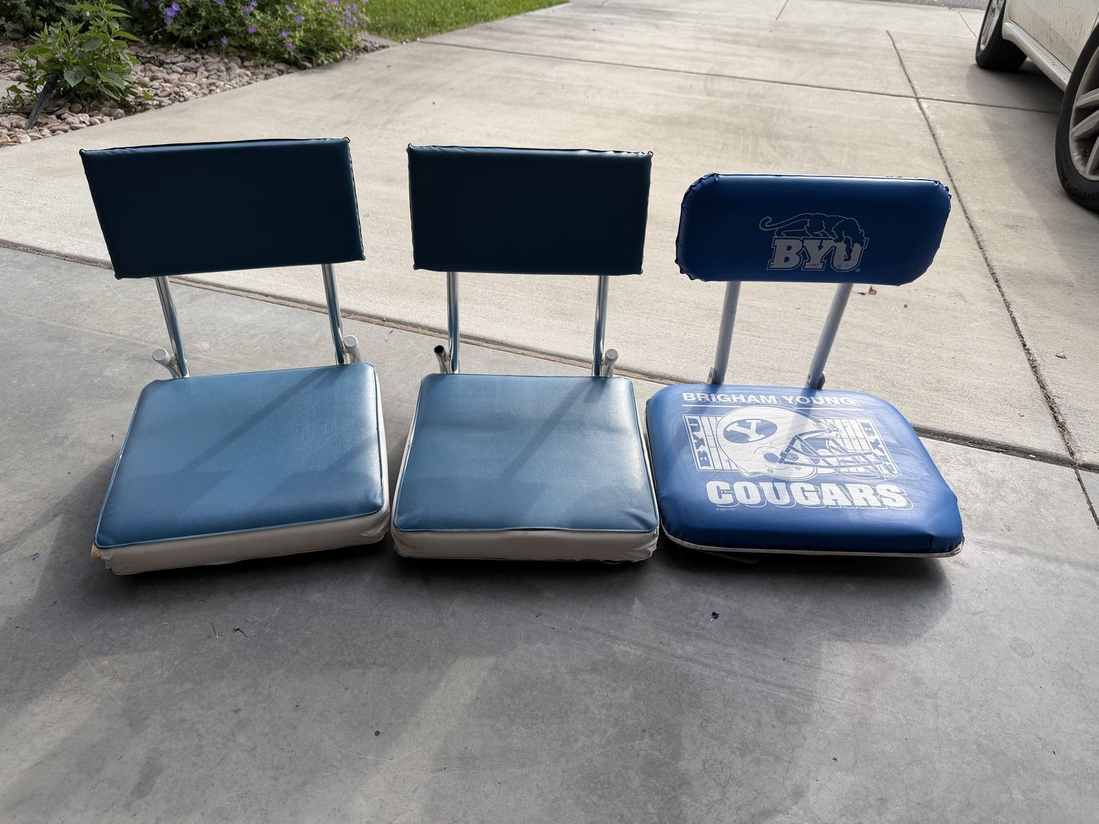 Vintage BYU Cougars Football Stadium Chair Seat