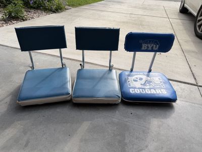 Vintage BYU Cougars Football Stadium Chair Seat