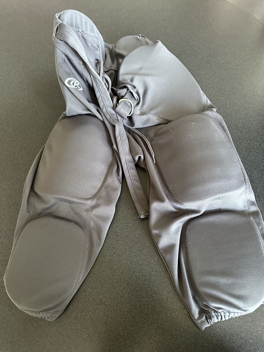 Used Rawlings Adult Medium Integrated Padded Football Pants - Grey