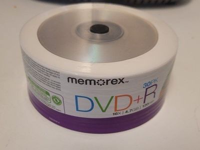 Memorex DVD+R 16x 4.7GB 120min Blank Discs - 30-Pack Spindle