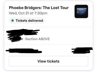 Phoebe Bridgers: The Lost Tour Ticket(s)
