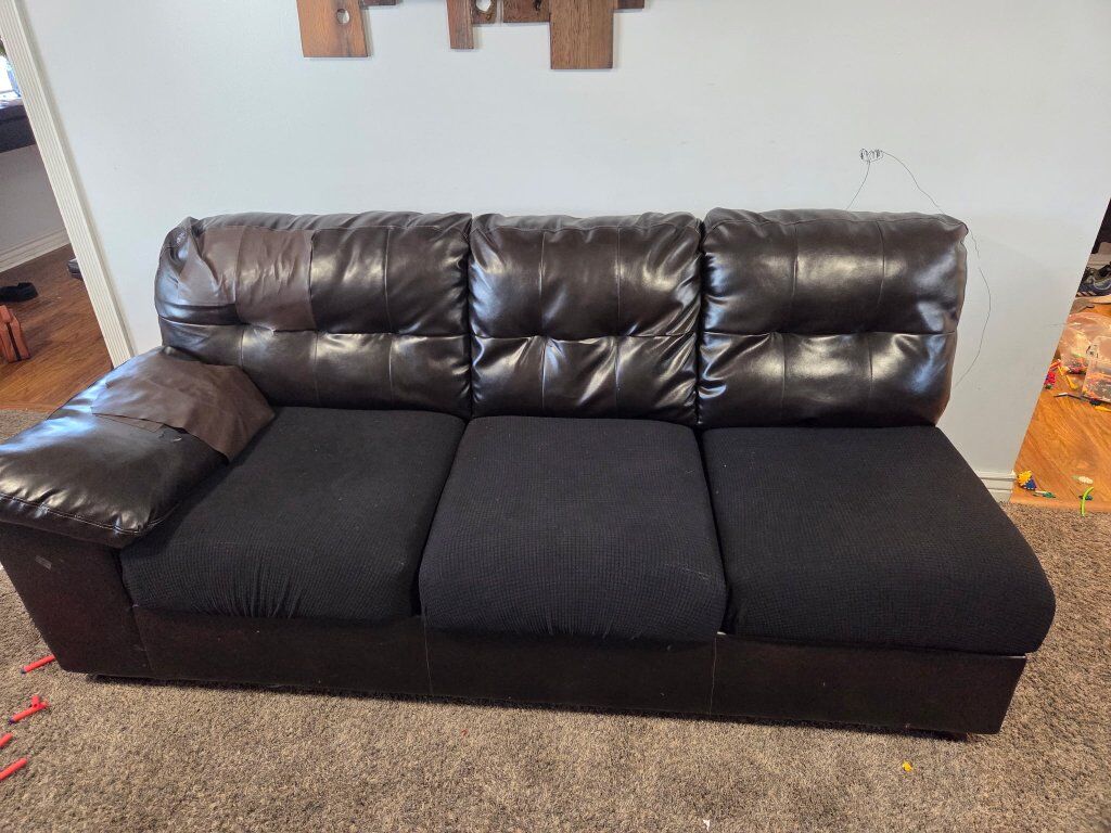 Faux Leather Sectional