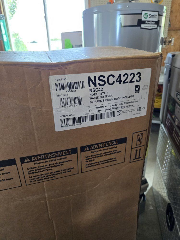 North Star NSC4223 Water Softener System with By-Pass & Drain Hose - New in Box