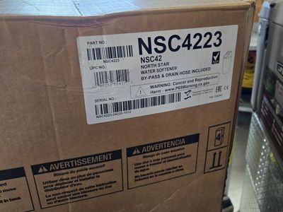 North Star NSC4223 Water Softener System with By-Pass & Drain Hose - New in Box