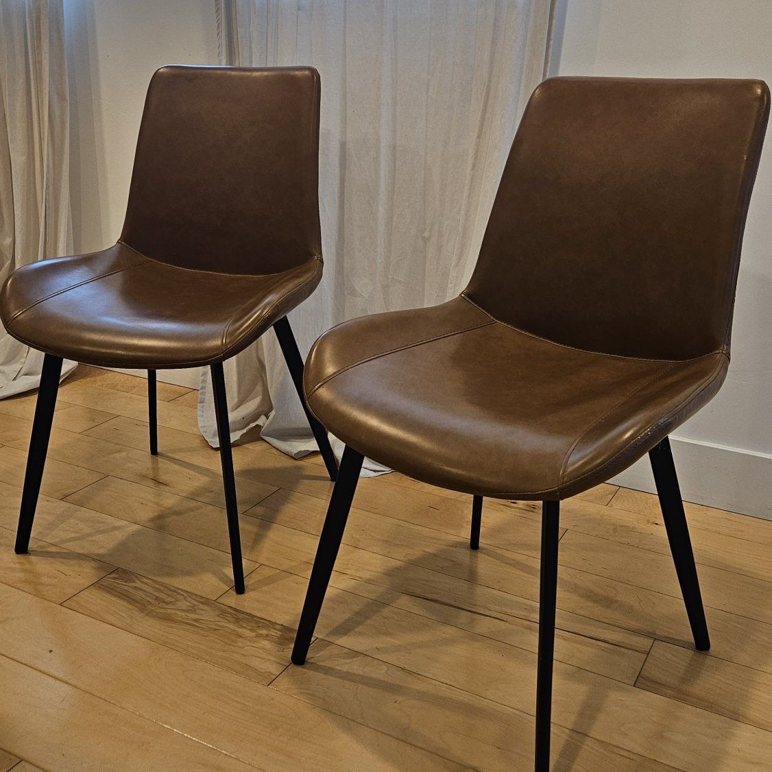 Faux Leather dining chairs